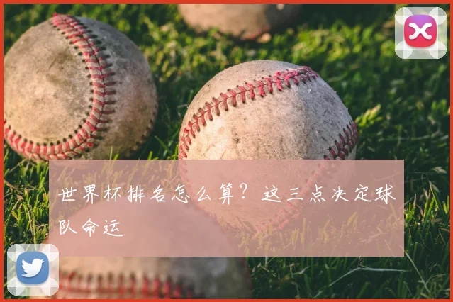 世界杯排名怎么算？这三点决定球队命运